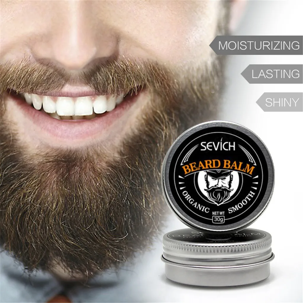 Men's Natural Beard Balm Care Moustache Smooth Promote Fast Growth Organic Moisturizing Condition Beard Care Lubrication Cream