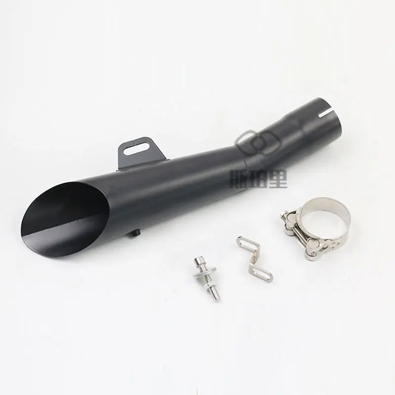 Black no logo Универсальный Akrapovic выхлопной мотоцикл hp трубы Escape Moto DB убийца GP глушитель скутер для YAMAHA R6 gz125 ATV Dirt Bike KTM390 - Цвет: Black no logo