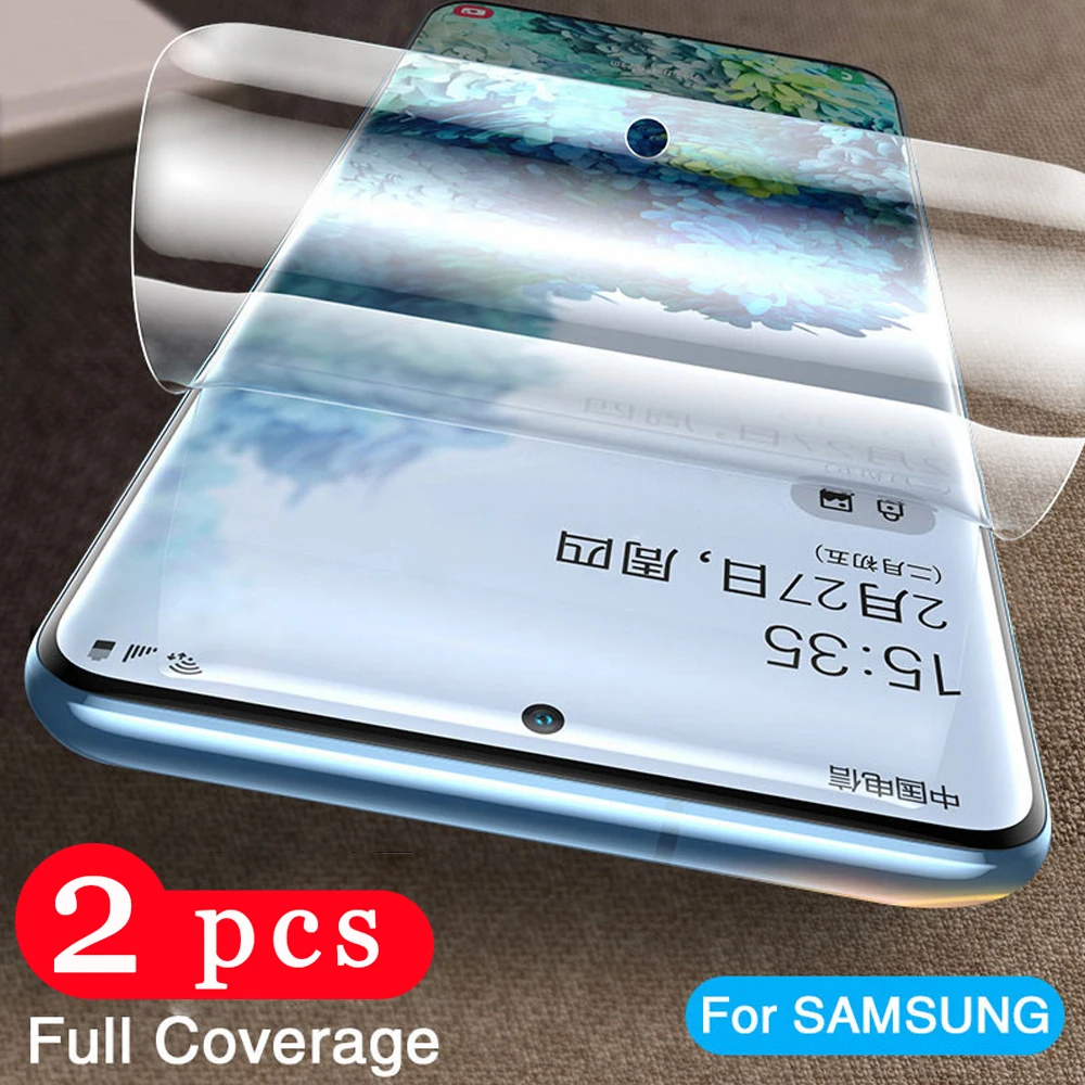 2 шт. 9D полное покрытие для samsung galaxy s20 ultra s10e s10 lite s9 s8 plus s7 edge Гидрогелевая пленка не