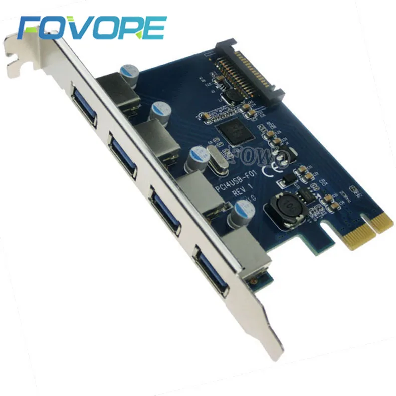 Чип Fresco FL1100 USB 3 0 PCI E адаптер расширения карты 4 порта концентратор контроллер для