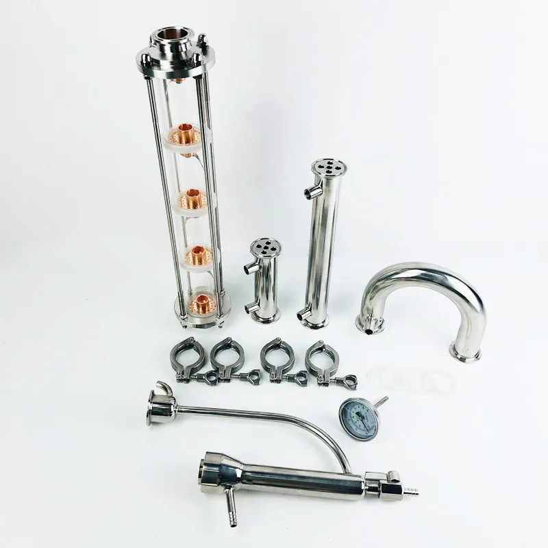 Бытовая дистилляционная машина из чистой меди или SS304 с 5 секциями пузырьковых