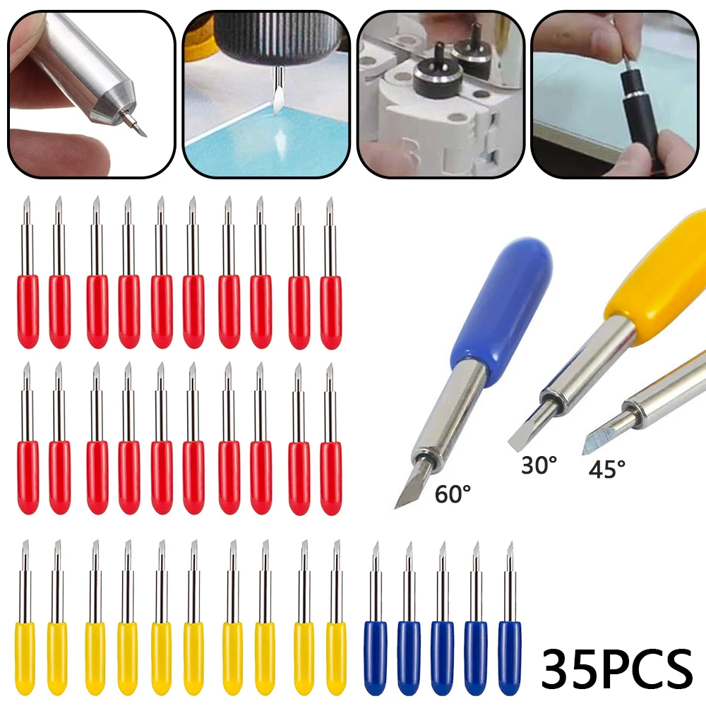 

Нож для надписей Roland лезвие плоттера, 35 шт., резак для резки винила, карбида, плоттера, твердосплавные фрезы