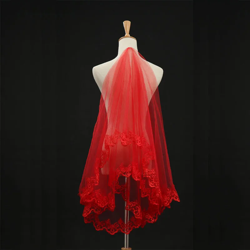 Свадьба Длинная Вуаль белая Фата красный вуаль для венчанияveu де Noiva Longo 2 9 м