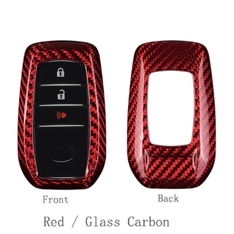 Чехол для автомобильного ключа из углеродного волокна чехол Toyota Prius Camry Corolla C-HR CHR