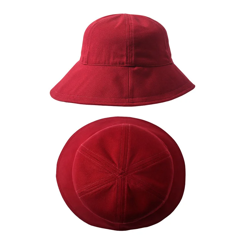 

New Style Temperament Fisherman's Hat Spring And Summer Solid Color Dome Sunshade Hat Girls Travel Shopping Fashion Fisherman's