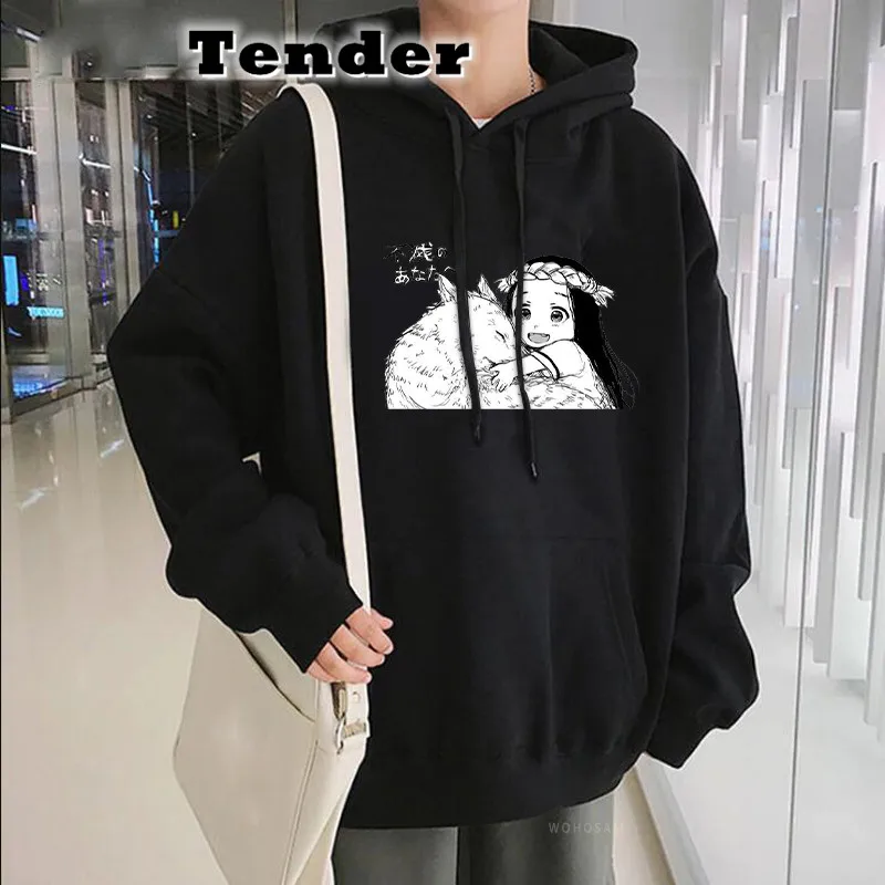 

Толстовка Женская с длинным рукавом, Свитшот оверсайз с принтом «манга твои вечность», кавайная Март, Джоан хугинг, японское аниме, Харадзюку