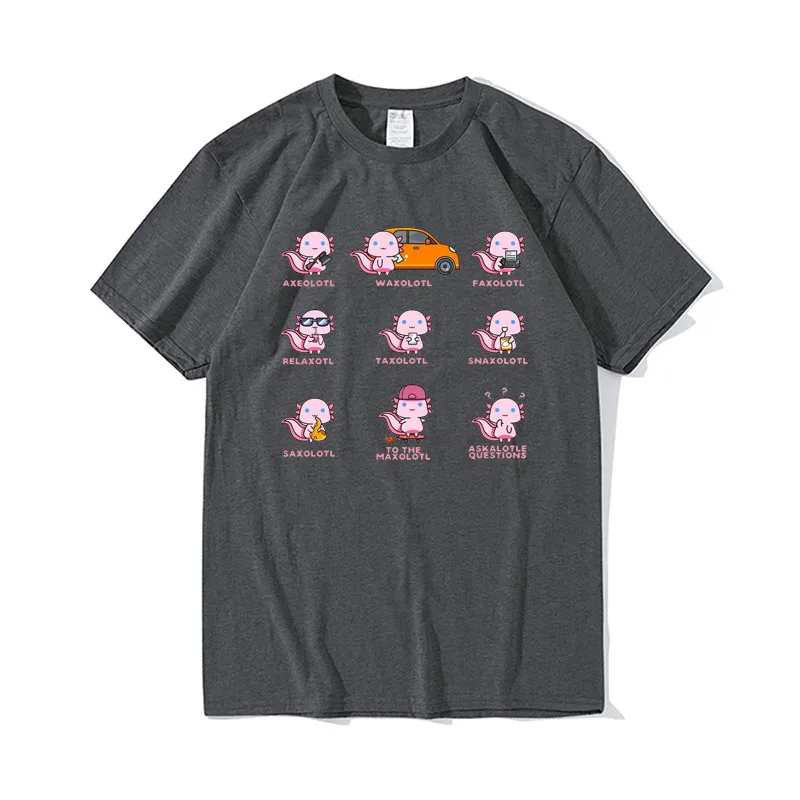 Футболка Axolotl Snaxolotl с графическим рисунком милая хлопковая оверсайз саламандером