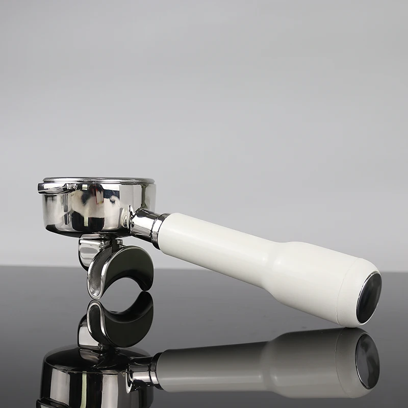 58MM Stainless Steel Coffee Machine E61 Bottomless Filter Holder Portafilter White Handle For NUOVA Professional Accessory | Дом и сад