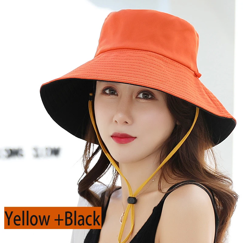 

Solid Bucket Hat Two Side Wear Unisex Simple Bob Caps Hip Hop Gorros Men Women Folded Panama Cap Beach Fishing Boonie Sunhat