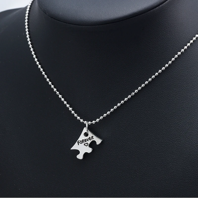 3 Pieces / Set Fashion Best Friends Forever Heart Shaped Pendant Unisex Necklace Commemorative Friendship Gift Dropshipping BFF
