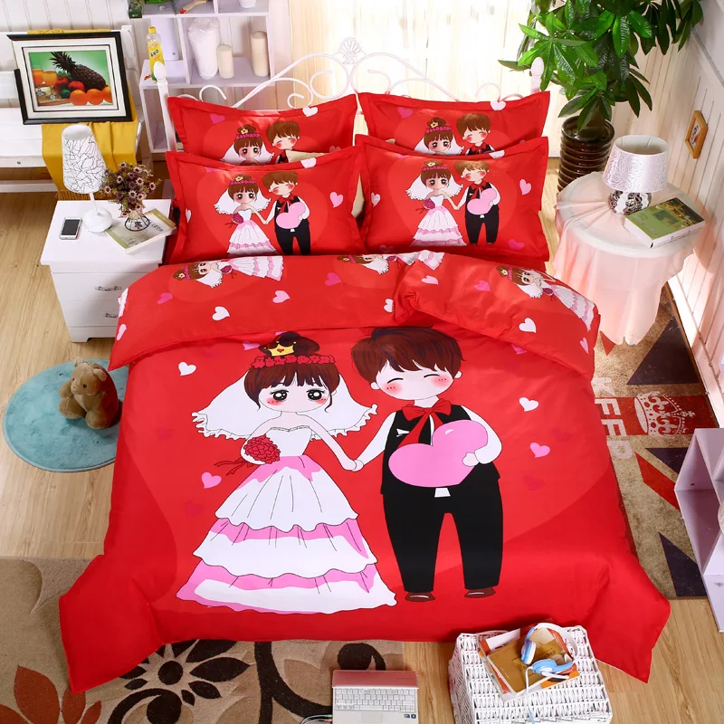 

Cartoon Style Home Textiles Bedding Set 3/4PCS Bedclothes include Duvet Cover Bed Sheet Pillowcase Comforter Bed Linen