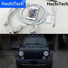 Кольца светодиодсветодиодный для фар Jeep Liberty KJ 2000 2001-2007, разные цвета