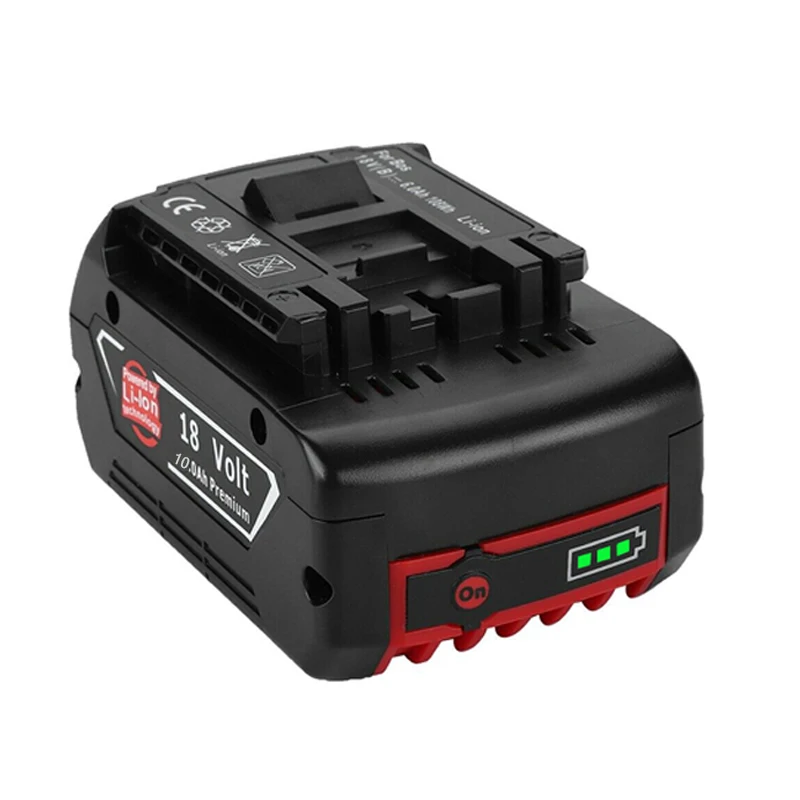 

1-2pcs 18V 10000mah Rechargeable Li-ion Battery For Bosch 18V Battery Backup 10.0A Portable Replacement BAT609 Indicator light