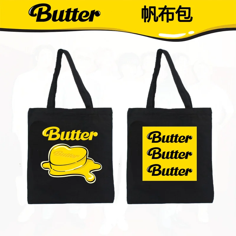 

KPOP Bangtan Boys New Album Butter New Same Paragraph Canvas Bag Canvas Bag Backpack Shoulder Bag Peripheral