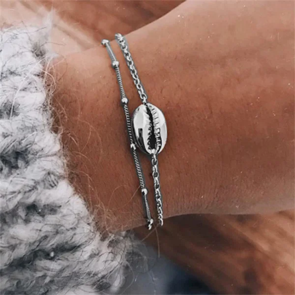 IFMIA Boho, набор, винтажные манжеты, серебряный браслет, браслеты, наборы для женщин, Богемия, луна, шарм, цепь, браслеты,, ювелирное изделие, подарки - Окраска металла: IF11000246-2