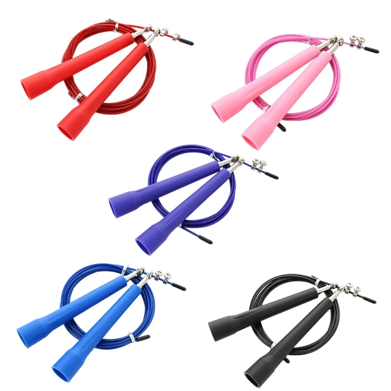 

Q1FF Adjustable Speed Jump Rope Bearing Steel Wire Skipping Rope for Gym Fitness MMA Boxing Training