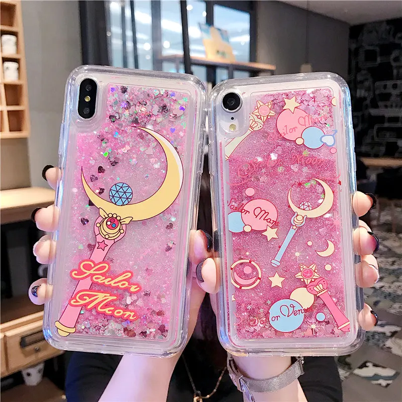 Чехол для iPhone 8 7 6 6s plus мультяшный чехол в стиле Сейлор Мун девочка Кристальный
