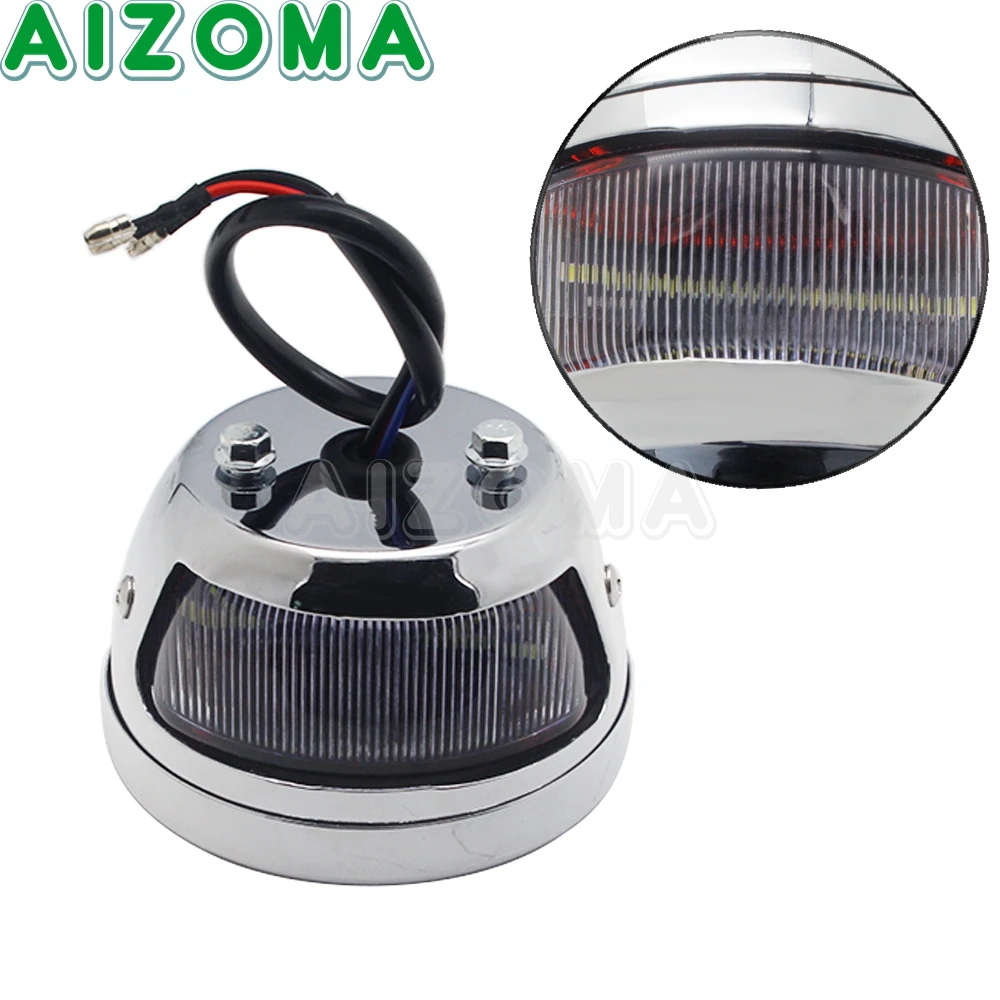 Красные линзы в байкерском стиле сетки Сталь хвост светильник 12V светодиодный Cafe