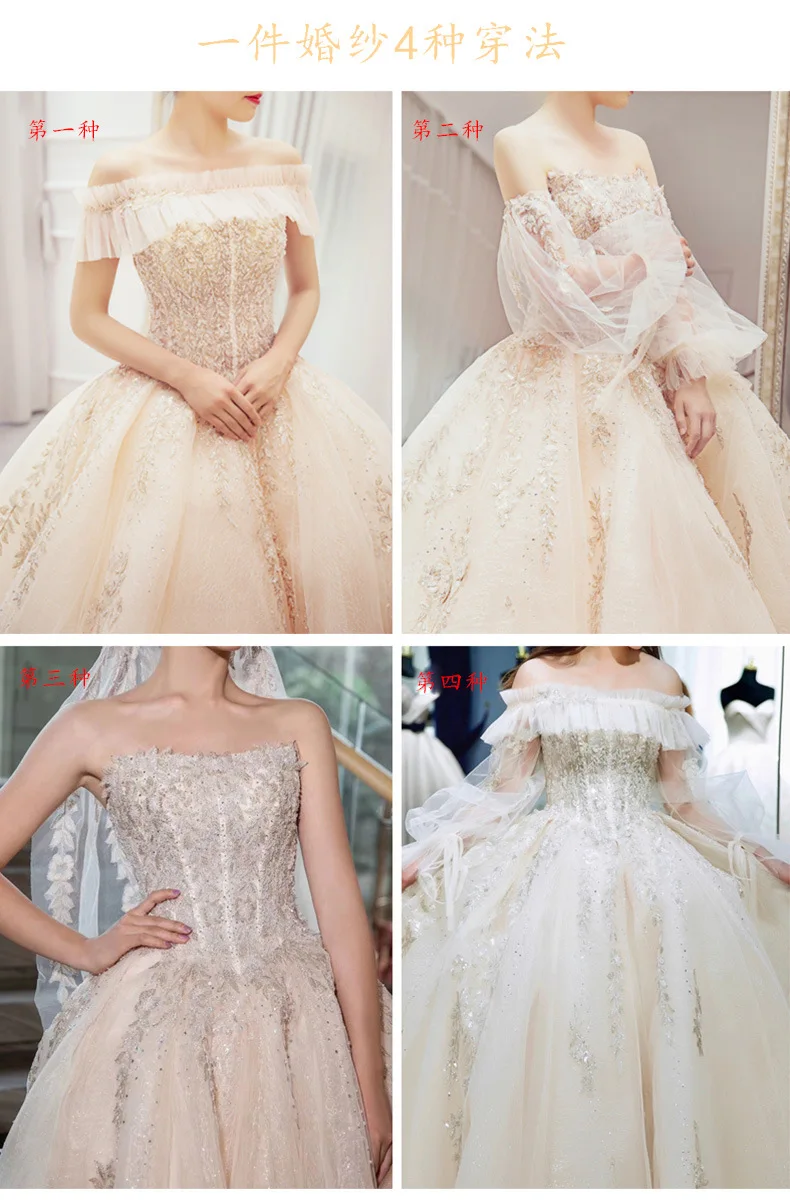 

Luxury Saudi Arabia Wedding Dress 2021 Ball Gown Elegant Lace Appliques Long sleeve Bridal Gowns Vestido De Noiva