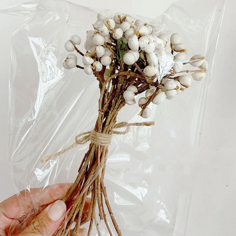 

30g/Bunch Natural Real White Fruits Bunch,Eternal Dried Display Flower For Wedding Home Decoration Table Accessories Dry Flowers