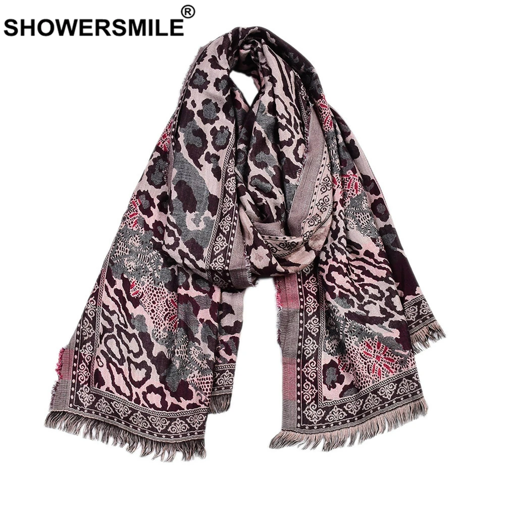Шарф мужской зимний с леопардовым принтом 195 х65 см |