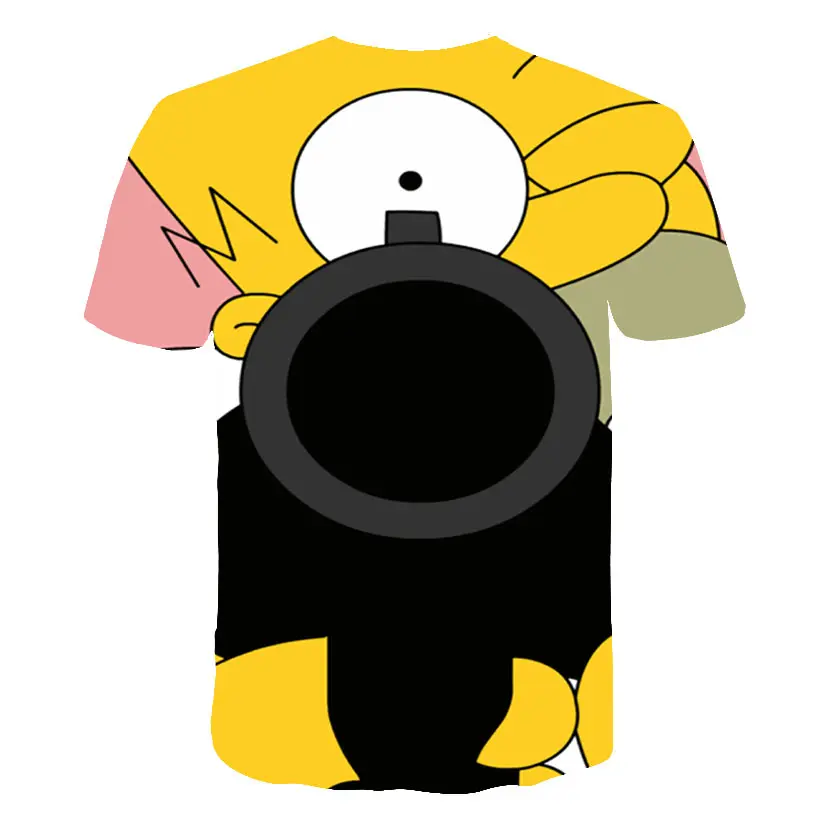 

2021 summer new style 3D cartoon pattern men's and women's T-shirts, interesting short-sleeved T-shirts, casual T-shirts