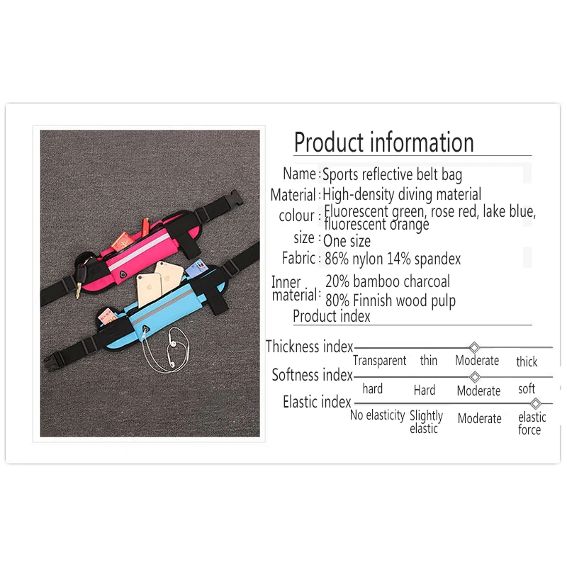 Поясная Сумка для бега вместительный спортивный ранец улицы материал дайвинга
