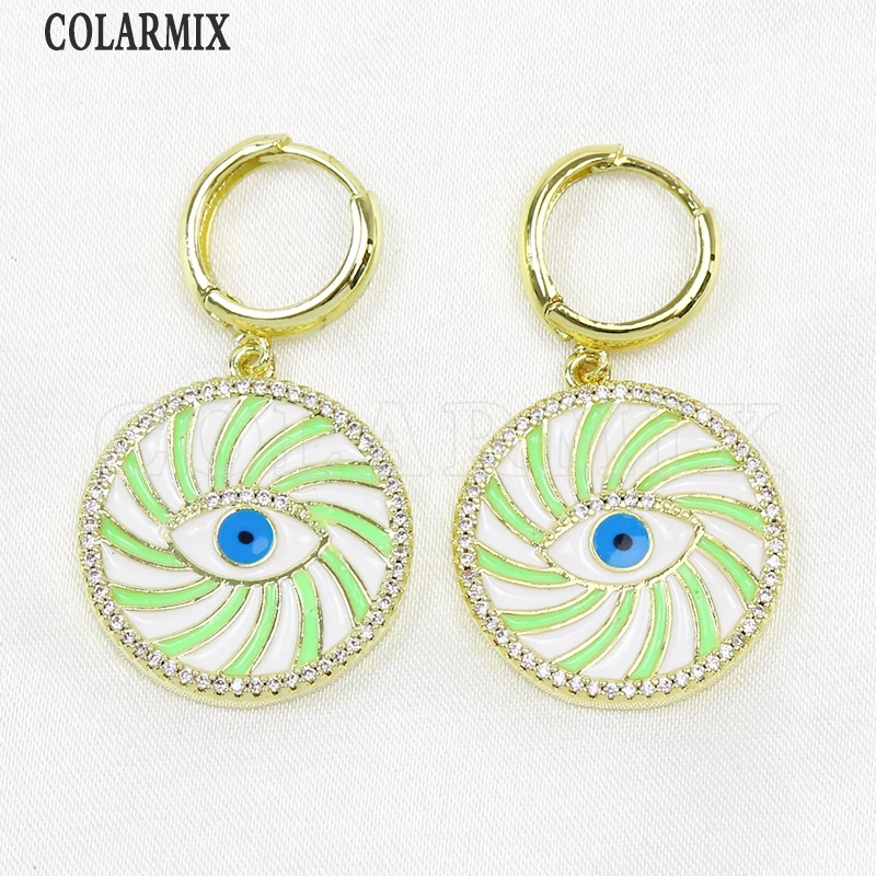 

3 Pairs Mix color Enamel Eyes earrings Jewelry earrings Gift for women jewelry Enamel Blue Eyes earrings 31997