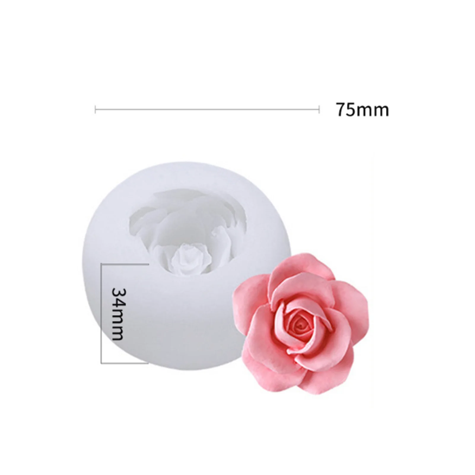 

Kitchen Tools Rose Flower Ice Tray Homemade DIY Cube Silicone Mold Baking Accessories Cake Dessert Flower Mould