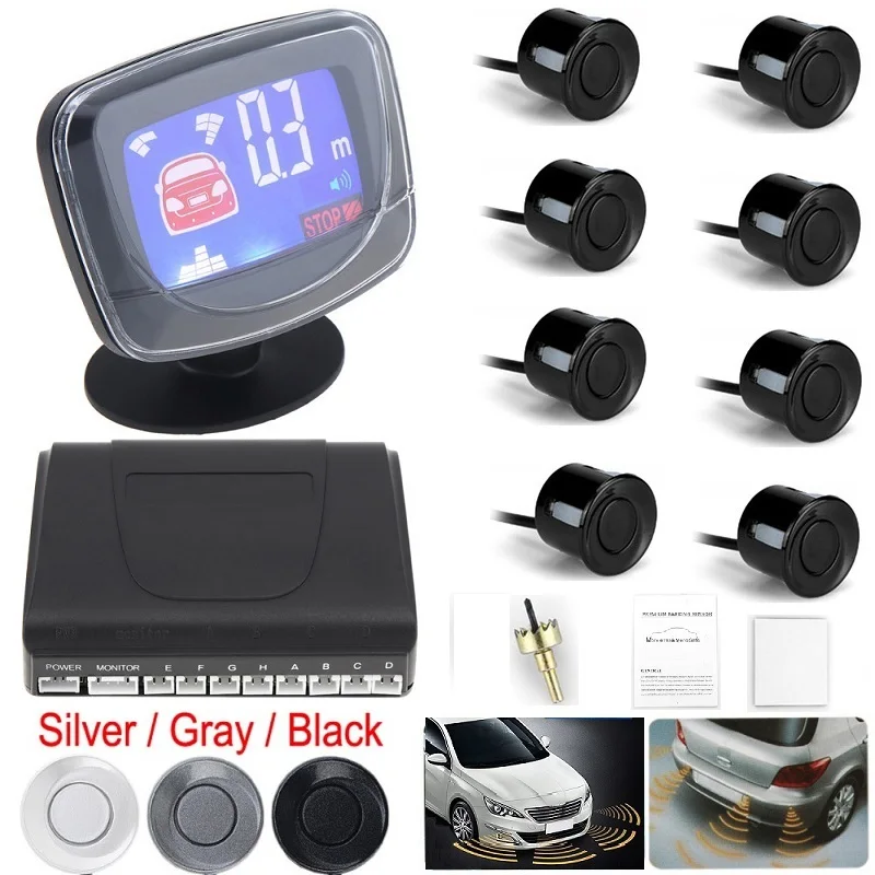 Автомобильный парктроник светодиодный датчик парковки с 4/6/8 датчиком заднего