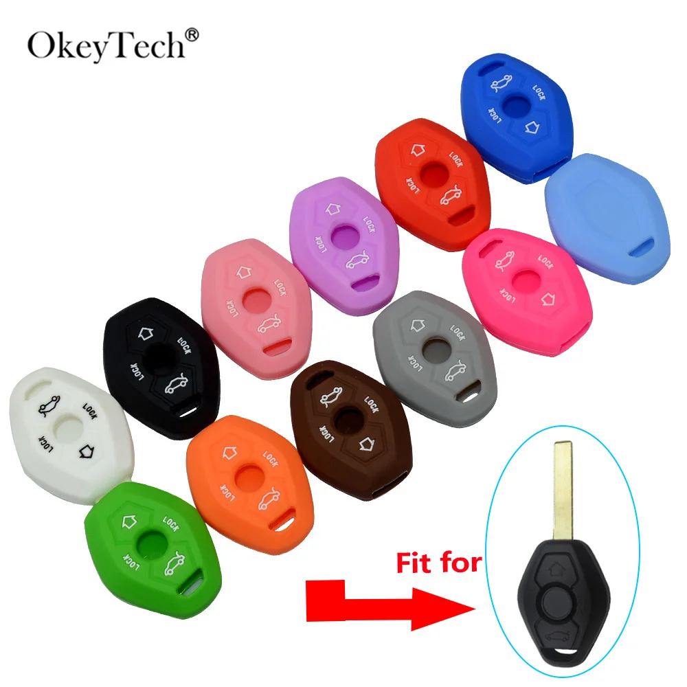 OkeyTech силиконовый укладки крышка ключа автомобиля дистанционного Чехол для BMW X3 X5