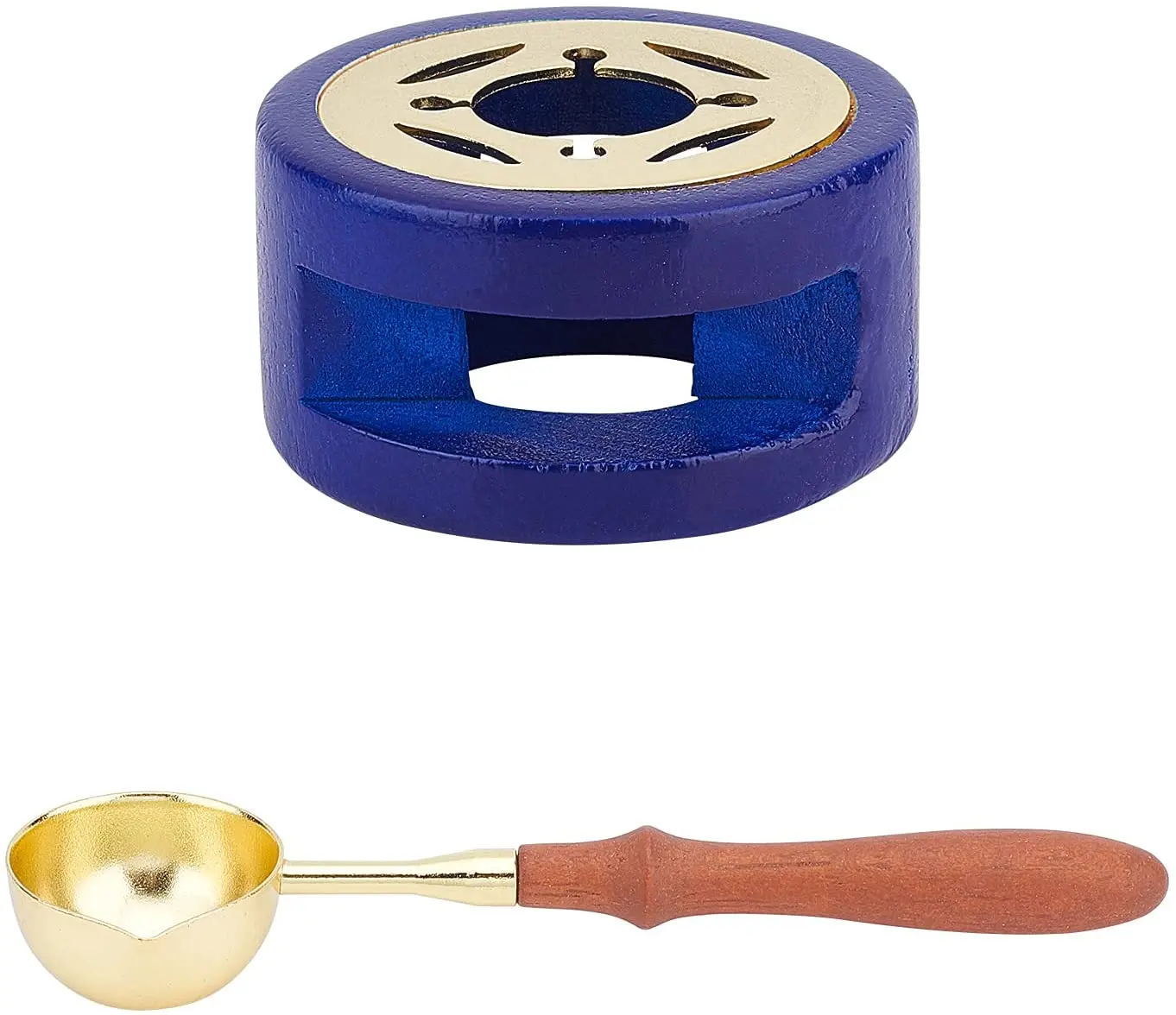 

Wax Seal Warmer,Sealing Wax Warmer Melting Kit Wooden Stand Wax Heater Pot with Melting Spoon for Sealing Wax Beads Melting