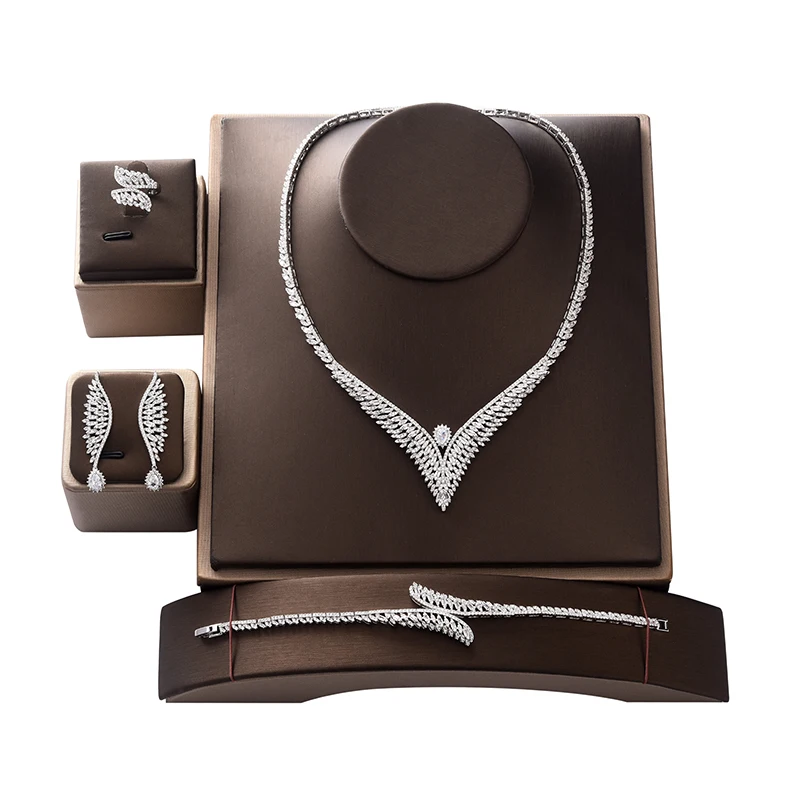 Комплект ювелирных изделий HADIYANA Romance Wing Shape Delicate Adjustable Luxury для женщин свадебные