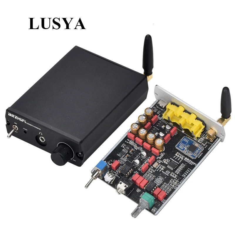 

Беспроводной ресивер Lusya LDAC Csr8675, Bluetooth 5,0, ЦАП ES9038Q2M, декодирование 24 бит, 96 кГц, 3,5 м, RCA Coaxi для Hi-Fi усилителя T0059