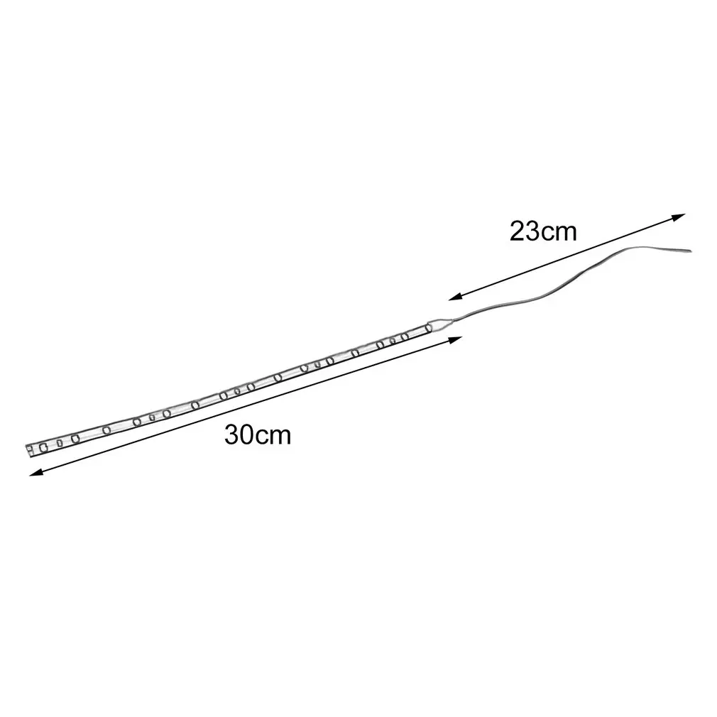 Водонепроницаемый 30 см 15LED супер яркий гибкий ленточный светильник дневные