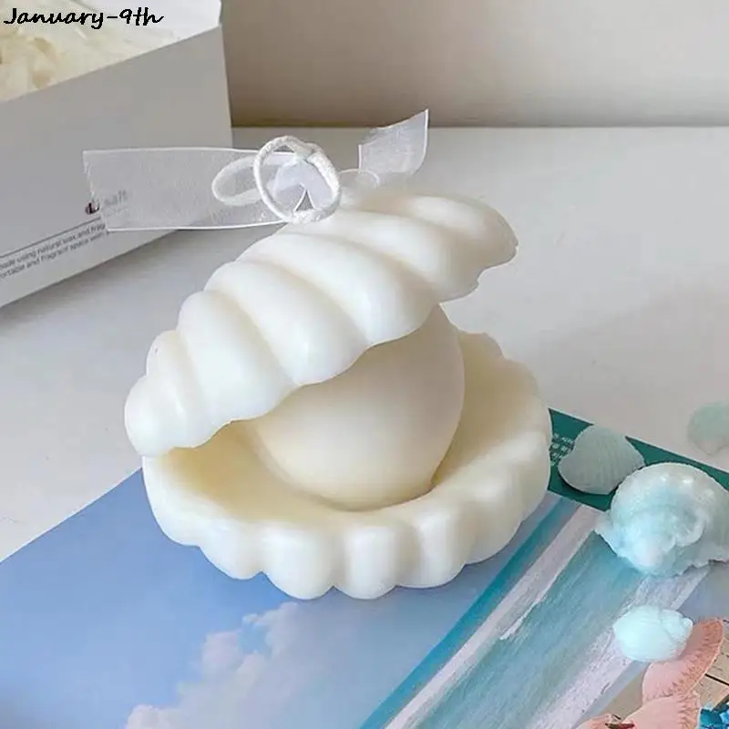 

Форма в виде жемчужной ракушки, изготовление соевых свечей, 3D Искусство для торта в стиле ретро, ароматизированные подарки, украшение для до...