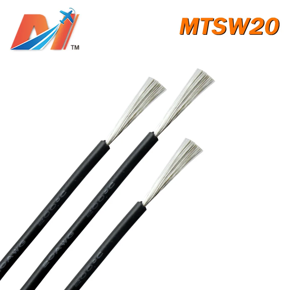 Maytech распродажа (1 метр) Мощный силиконовый провод AWG20 черного цвета|Силовая