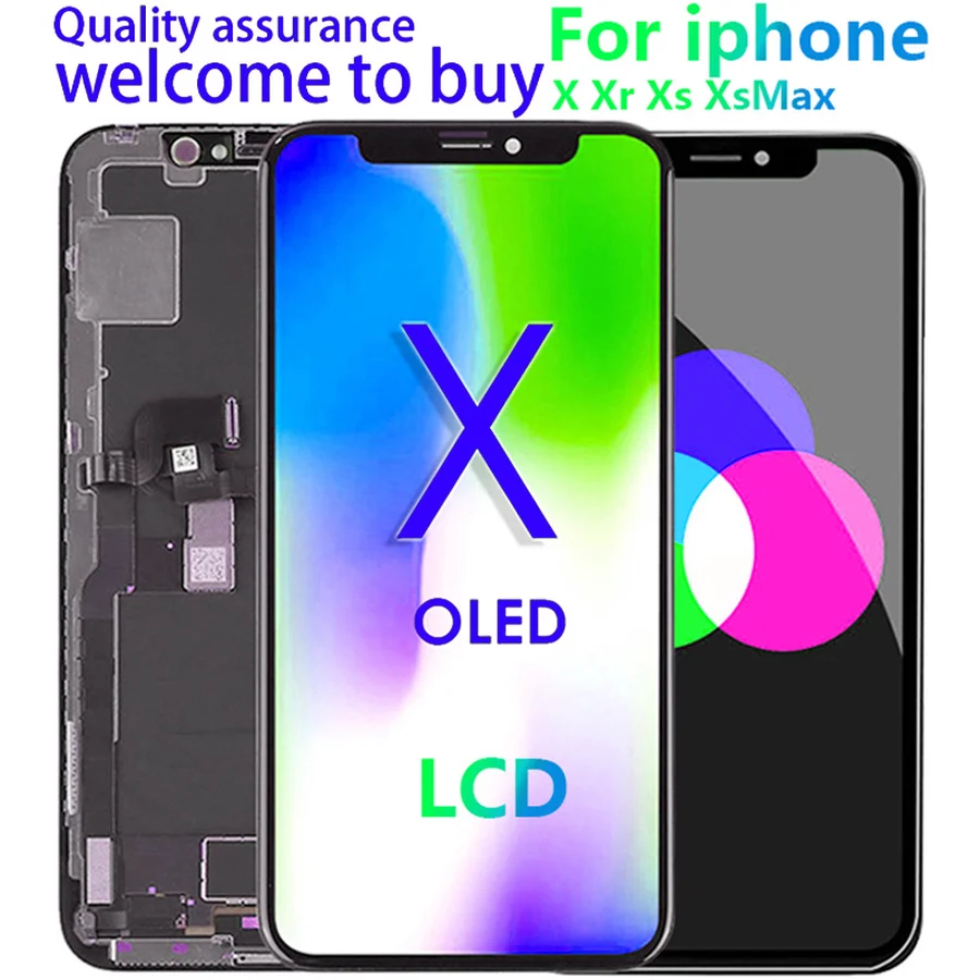 

ЖК-дисплей для iphone XR XS Max, ЖК-дисплей Oled XSMax для iPhone X, ЖК-дисплей, сенсорный экран, запасные части с 3D сенсорным дигитайзером AMOLED