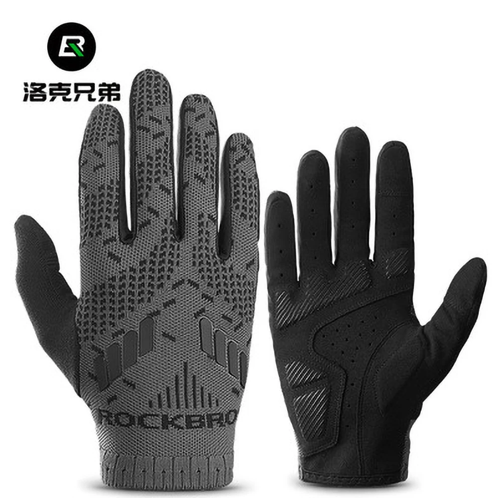 

ROCKBROS Cycling Gloves Long Finger Spring And Autumn Men'S Road Mountain Bike Electric Bicycle Breathable Non-Slip Gloves