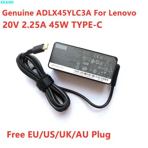 20V 2.25A Type-C Laptop AC Adapter Charger for Lenovo ADLX45YLC3A  ADLX45UDCU2A ADLX45UDCI2A ADLX45ULCK2A ADLX45YLC2A ADLX45YAC3A - AliExpress
