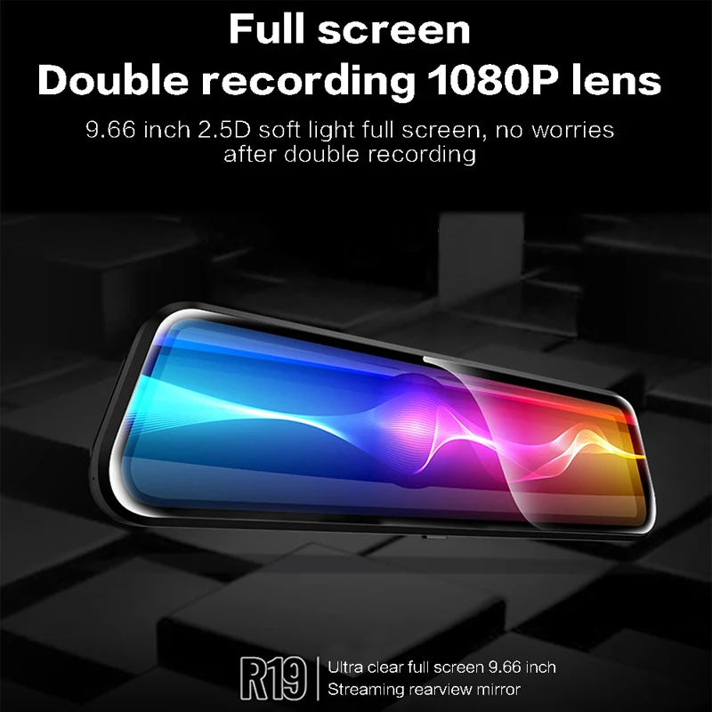 Автомобильный видеорегистратор 10 дюймов Full Touch Screen HD ночное видение 1080P зеркало