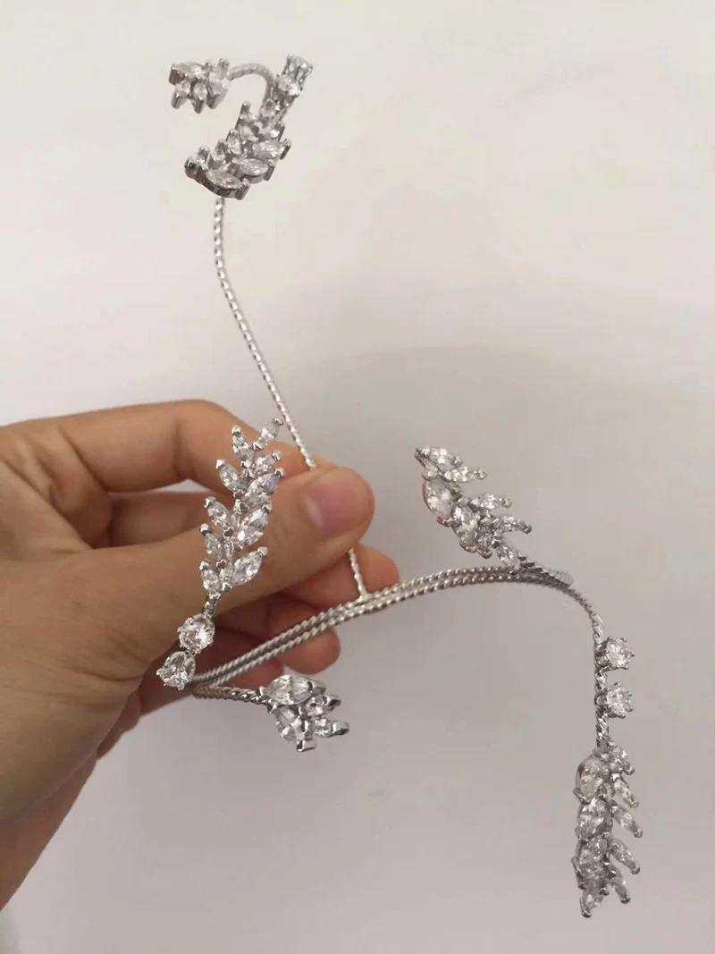 Модный серебряный браслет с кристаллами в форме цветка на ладонь для женщин и