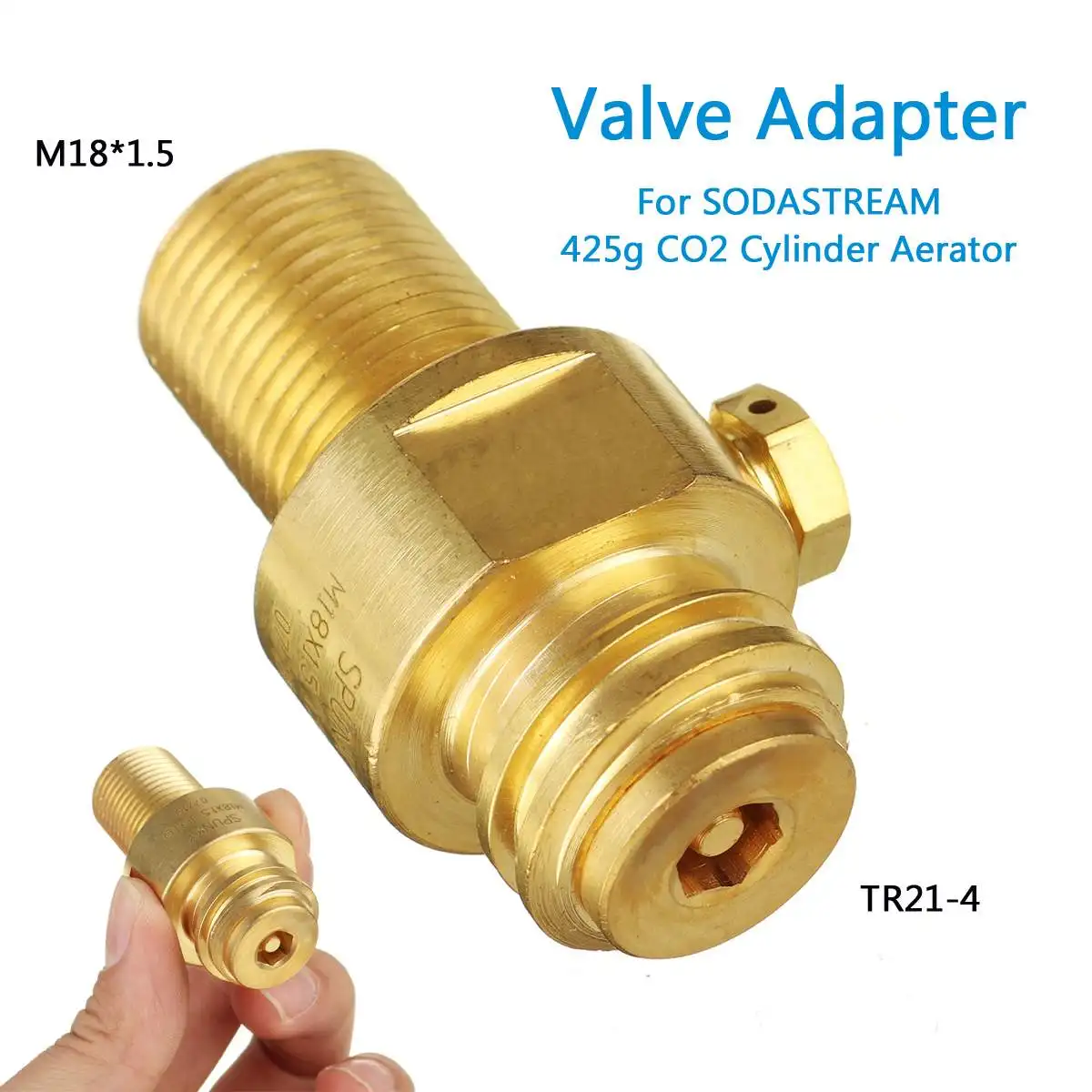 

Valve Adapter 425g CO2 Cylinder Aerator Carbonic Acid 60L M18*1.5 Interface