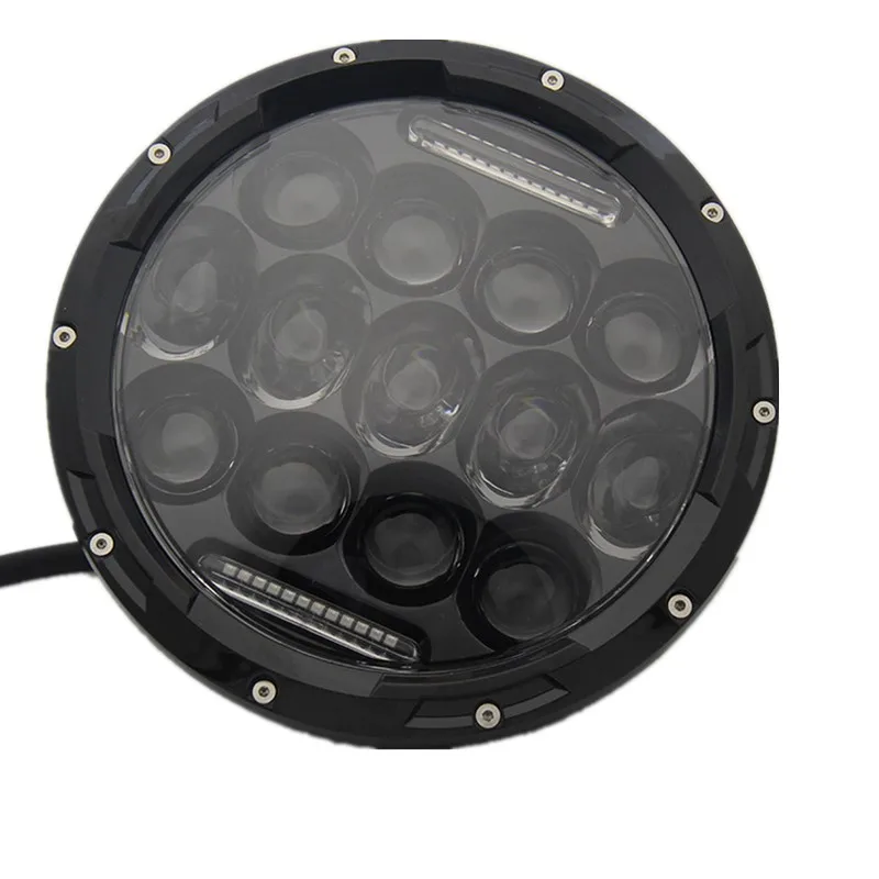2x 7" Round LED Headlight Bulbs 7 Inch Headlights DRL Driving Light Headlamp for Jeep Wrangler jk lada niva 4x4 | Автомобили и