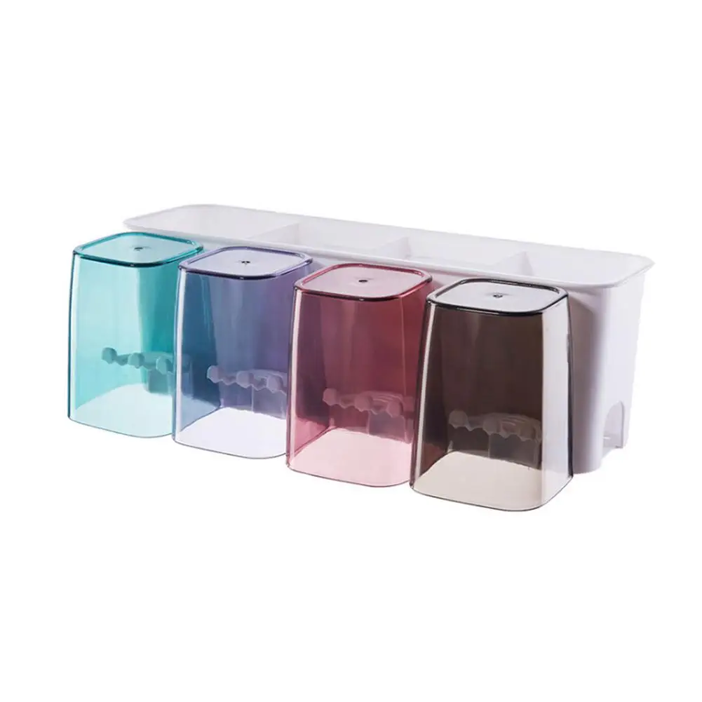 

Electric Toothbrush Holder For Bathroom Toothbrush Holder Large Capacity Storage With 4 Cups Wall Mounted Easy Install No Drill