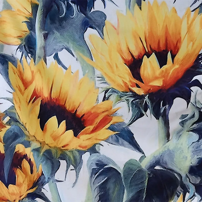 С натуральным растительным экстрактом цветочный гобелен с подсолнухами на стене