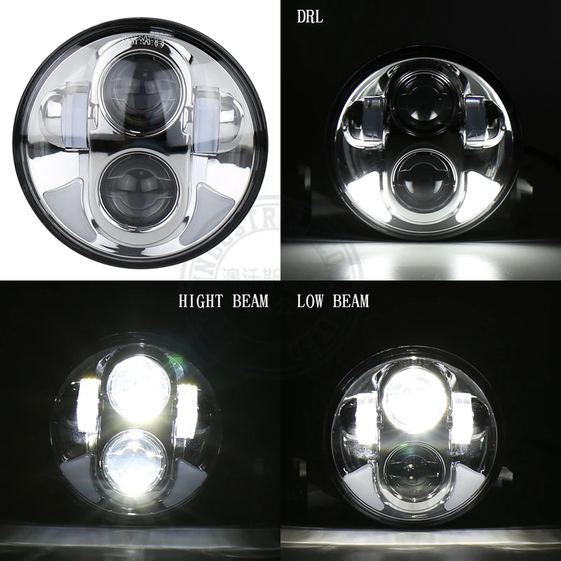 Универсальные мотоциклетные фары 1 шт. 5 75 дюйма светодиодные с дальний/Ближний