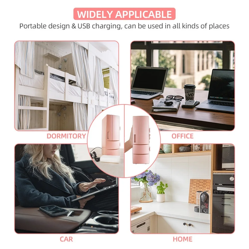 Мини-холодильник с USB пивная морозильная камера косметический холодильник