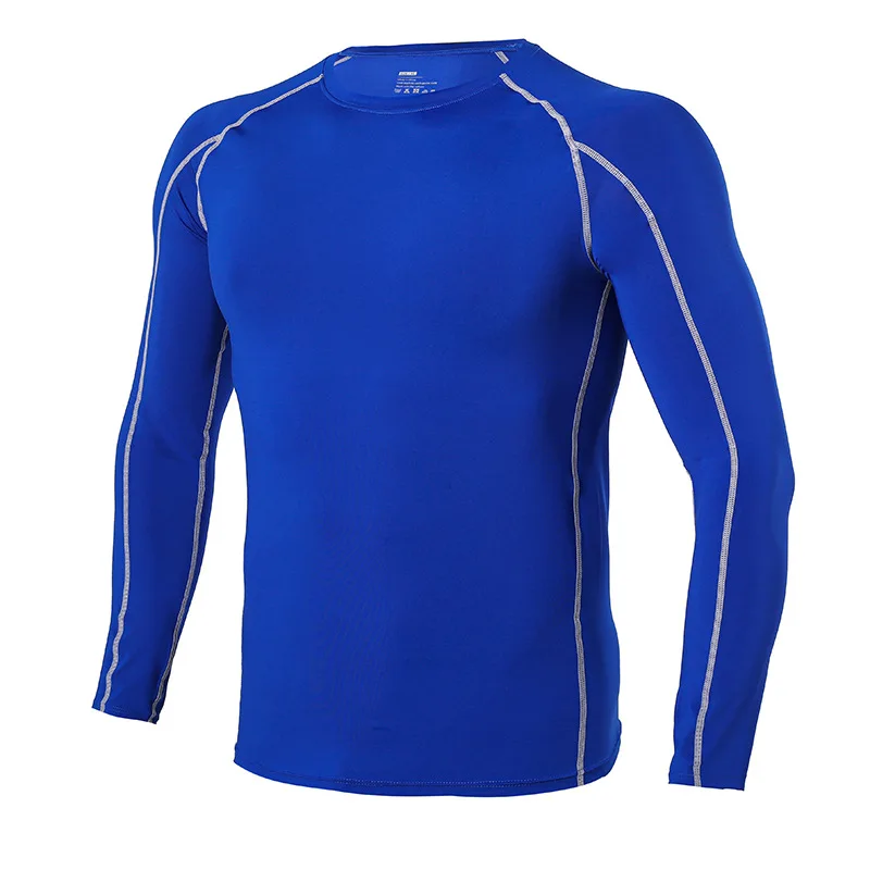 Осенняя марафонская спортивная тренировочная футболка с круглым вырезом на длинных рукавах из быстросохнущей дышащей ткани и прочные тайтсы PRO Stretch Wear.