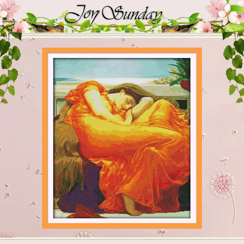 

Sleeping Beauty (3) Patterns Counted Joy Sunday Cross Stitch Kits 11CT 14CT Stamped DMC Cross-Stitch Sets Embroidery Needlework